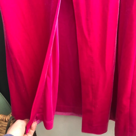 Zara Hot Pink Strapless Midi Velvet Dress Size L NWT- $80 - Picture 7 of 8